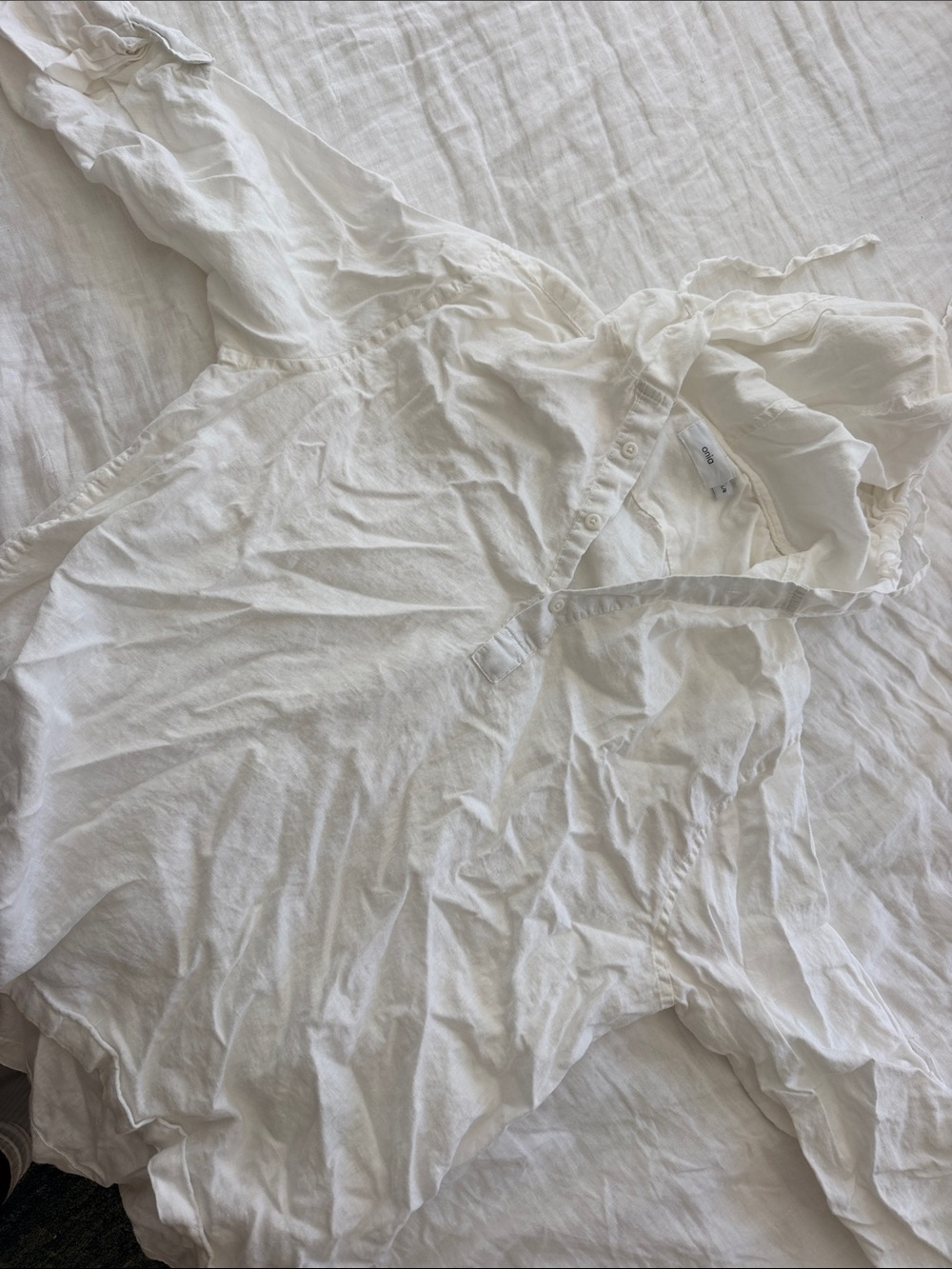 Onia White Hooded Cotton Shirt